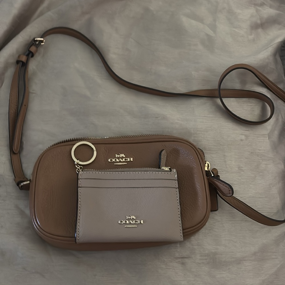 Coach Brown Leather Wristlet and Card Holder Set Bundle - Picture 13 of 13